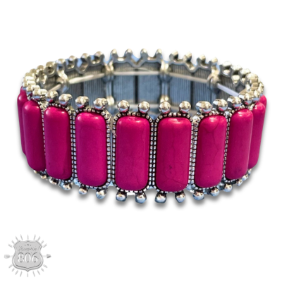 Western rectangle stone bracelet - LC