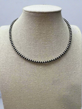 5mm Sterling Silver Pearl Choker - 14 inch