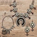 Stone squash blossom necklace set - LC