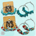 Stone chip hoop earring, last call